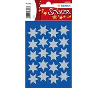 Herma 6-Pointed Stars Premium Quality Self-Adhesive Decorative Sticker (Silver)