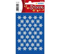 Herma 6-Pointed Stars Premium Quality Self-Adhesive Decorative Sticker (Silver)