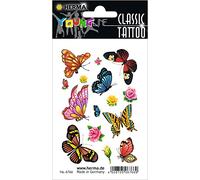 HERMA 6766 Temporary Tattoos "Butterflies" Waterproof Tattoo Stickers for Skin for Girls, Boys and Adults, 15 Tattoo Stickers for Children
