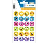 HERMA 6818 Faces Glitter Foil Foil Permanent Stickers 1 Sheet / 24 Stickers