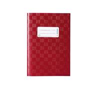 HERMA 7430 Notebook Covers A5 Raffia Wine Red, Pack of 25, Book Covers with Label & Raffia Structure Made of Durable & Wipe-Clean Polypropylene Film, Notebook Cover Set for School Notebooks, Coloured