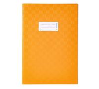 HERMA 7444 Notebook Covers A4 Raffia Orange, Pack of 25, Book Covers with Label & Raffia Structure Made of Durable & Wipe-Clean Polypropylene Film, Notebook Cover Set for School Notebooks, Coloured