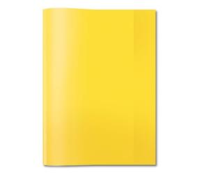 HERMA 7481 Notebook Covers A5 Transparent Yellow, Pack of 25, Book Covers Made of Durable & Wipe-Clean Polypropylene Film, Transparent Notebook Cover Set for School Notebooks, Coloured