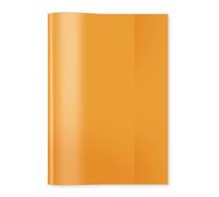 HERMA 7484 Exercise Book Covers DIN A5 Transparent Transparent Exercise Book Covers Made of Durable and Wipe-Clean Polypropylene Film, Set of 25 Exercise Book Protectors for Exercise Books, Orange