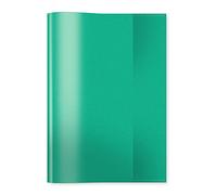 HERMA 7485 Notebook Covers A5 Transparent Green, Pack of 25, Book Covers Made of Durable & Wipe-Clean Polypropylene Film, Transparent Notebook Cover Set for School Notebooks, Coloured