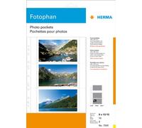 Herma 7591 10 Fotophan Photo Pockets - White, 9x13/15cm, 10 Sheets, 6 Per Sheet