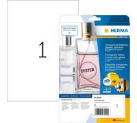 HERMA 8020 Labels transparent crystal-clear A4 210x297 mm transparent clear film