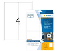 HERMA 9534 Self Adhesive Film Labels, 4 Labels per A4 Sheet, 10 Sheets, 99.1 x 1
