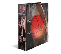 HERMA A4 Lever Arch File Basketball, 70mm Spine, Heavy Duty Folder with Sport Motif, Glossy Finish & Inner Print, Kids Ring Binder, Archiving Folder & Storage File Organizer