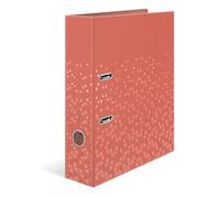 HERMA A4 Lever Arch File Red, Pack of 5, 70mm Spine, Heavy Duty Folder with Pattern Motif, Glossy Finish & Inner Print, Kids Ring Binder, Archiving Folder & Storage File Organizer