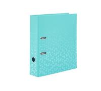 HERMA A4 Lever Arch File Turquoise, 70mm Spine, Heavy Duty Folder with Pattern Motif, Glossy Finish & Inner Print, Kids Ring Binder, Archiving Folder & Storage File Organizer
