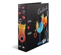 Herma A4 Recipe Binder Cocktails, 7cm Wide, DIY Recipe Organizer, Gloss Finish Recipe Book Design with Inner Print