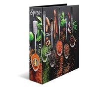 HERMA A4 Recipe Binder Spices Set, 5 Pack, 7cm Wide, DIY Recipe Organizer, Gloss Finish Recipe Book Design with Inner Print