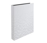 HERMA A4 Ring Binder White, 4 Ring File, 46mm Spine, Slim Folder with Pattern, Inner Print & Soft Touch Finish, Archiving Folder & Storage File Organizer