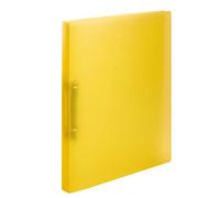 HERMA A4 Yellow Translucent Set of 60 Slim 2 Rings 25mm Wide Plastic Ring Binder with Holdback for Kids Boys Girls