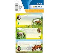 HERMA Horse Farm Book Labels, Self-Adhesive, 6 Labels per Pack, Multicolored, 76 x 35 mm