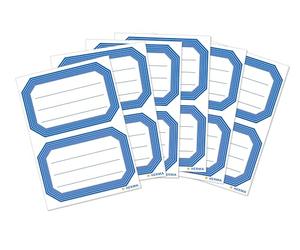 Herma Book Labels Blue Frame Lined 82X55 Mm - Self-Adhesive Labels (Blue, White, Rectangle, Blue On White)