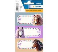 HERMA Book Labels for Labelling Horses, Animal Name Stickers Children with Horse Motif, Self-Adhesive Labelling Labels Name Tags for School Book Book School Book Water Bottle