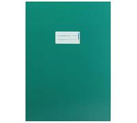 HERMA Cardboard Exercise Book Cover A4, with inscription field, made of extra-strong cardboard, slip on cover jackets for school, green