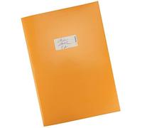 HERMA Cardboard Exercise Book Cover A4, with inscription field, made of extra-strong cardboard, slip on cover jackets for school, orange