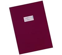 HERMA Cardboard Exercise Book Cover A4, with inscription field, made of extra-strong cardboard, slip on cover jackets for school, ruby