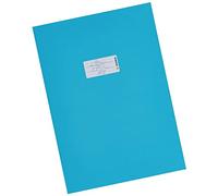 HERMA Cardboard Exercise Book Cover A4, with inscription field, made of extra-strong cardboard, slip on cover jackets for school, light blue