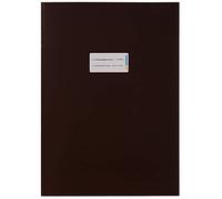 HERMA Cardboard Exercise Book Cover A4, with inscription field, made of extra-strong cardboard, slip on cover jackets for school, brown