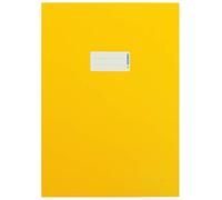 HERMA Cardboard Exercise Book Cover A4, with inscription field, made of extra-strong cardboard, slip on cover jackets for school, yellow