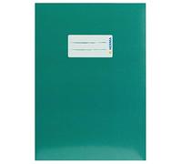 HERMA Cardboard Exercise Book Cover A5, with inscription field, made of extra-strong cardboard, slip on cover jackets for school, green