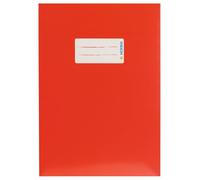 HERMA Cardboard Exercise Book Cover A5, with inscription field, made of extra-strong cardboard, slip on cover jackets for school, red