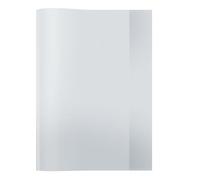 HERMA Clear Exercise Book Cover A4, Made of wipeable and Sturdy Plastic, Slip on Cover Jackets for School, Transparent, 7490