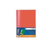 HERMA Clear Exercise Book Cover A4, made of wipeable and sturdy plastic, slip on cover jackets for school, pack of 10, assorted colours,19992