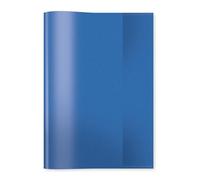 HERMA Clear Exercise Book Cover A5, Made of wipeable and Sturdy Plastic, Slip on Cover Jackets for School, Blue 7483