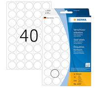 HERMA 2257 Seal labels Ø 19 mm round transparent extra strong adhesion film matt 640 pcs.