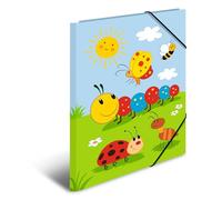 HERMA Collector's Folders A3 Children's Birthday Set of 3 Cardboard Corner Folder with Nursery Motif, Elastic Band, Inner Flaps and Inner Print for Boys, Girls and Children