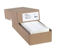 HERMA Continuous Computer Labels, 38.1 x 10.3 mm, Dual-Track, 24000 Pieces, Self-Adhesive, Continuous Labels with Guide Hole Edge, Matte, Blank Paper Computer Labels, White
