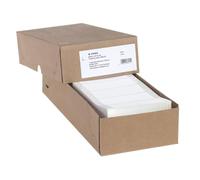 HERMA Continuous Computer Labels, 88.9 x 35.7 mm, Single-Track, 4000 Pieces, Self-Adhesive, Continuous Labels with Guide Hole Edge, Matte, Blank Paper Computer Labels, White