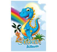 HERMA Dinosaur Sticker Book A5 Blank (16 Pages, Coated Special Paper) for Scrapbooking, Sticker Album for Kids 15422