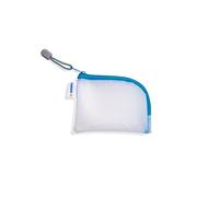 HERMA Document Wallet A7 with Zip, Waterproof Mini Zip Bag, Lockable Plastic Document Folder with Zip, Semi-Transparent, 14 x 10 cm, Blue