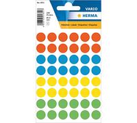 HERMA Dot Stickers Assorted, 240 Labels, Ø 13 mm, 48 Labels per Sheet, Self Adhesive Round Colour Labels Stickers, Blank Marking Dots, Sticky Circle Stickers for Color Coding Calendar