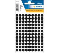 HERMA Dot Stickers Black, 540 Labels, Ø 8 mm, 108 Labels per Sheet, Self-Adhesive Round Marking Dots