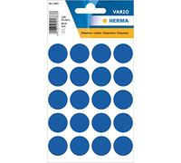 HERMA Dot Stickers Blau, 100 Labels, Ø 19 mm, 20 Labels per Sheet, Self Adhesive Round Colour Labels Stickers, Blank Marking Dots, Sticky Circle Stickers for Color Coding Calendar