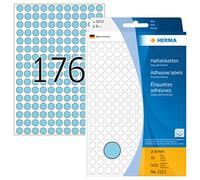 HERMA Dot Stickers - Blue, 5632 Labels, 8 mm Diameter, 176 per Sheet, Self-Adhesive Round Marking Dots for Color Coding
