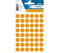 HERMA Dot Stickers Luminous Orange, 240 Labels, Ø 13 mm, 48 Labels per Sheet, Self Adhesive Round Colour Labels Stickers, Blank Marking Dots, Sticky Circle Stickers for Color Coding Calendar