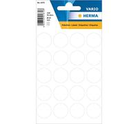 HERMA Dot Stickers White, 100 Labels, Ø 19 mm, 20 Labels per Sheet, Self Adhesive Round Colour Labels Stickers, Blank Marking Dots, Sticky Circle Stickers for Color Coding Calendar