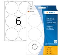 HERMA 2280 Multi-purpose labels/colour dots Ø 50 mm round white paper matt hand inscription 192 pcs.