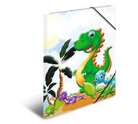 HERMA Elastic Folder Kindergarten with Dinos Motif, A3, Sturdy Cardboard, with Inner Print, 1 Span Folder