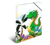 HERMA Elastic Folder Kindergarten with Dinos Motif, A4, Sturdy Cardboard, with Inner Print, 1 Span Folder
