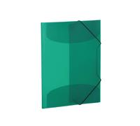 HERMA Elastic Folder Translucent in Dark Green, A3, Sturdy Plastic, with 3 Inner