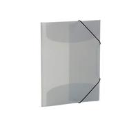 HERMA Elastic Folder Translucent in Grey, A3, Sturdy Plastic, with 3 Inner Flaps, 1 Span Folder